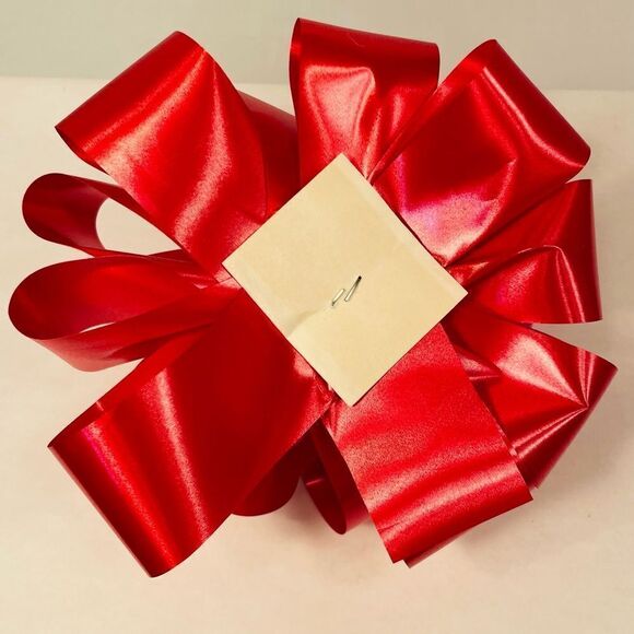 RED SATIN BOW 5” CASE OF 100 - Picture 4 of 4